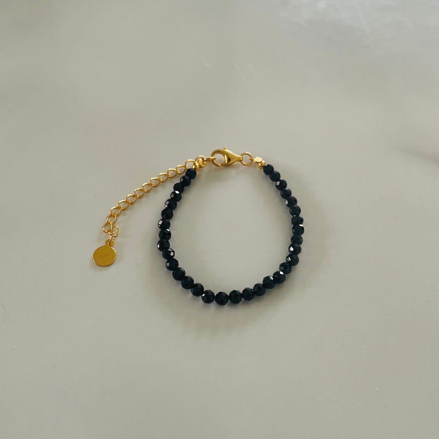 Black Onyx Beaded Bracelet (Child)