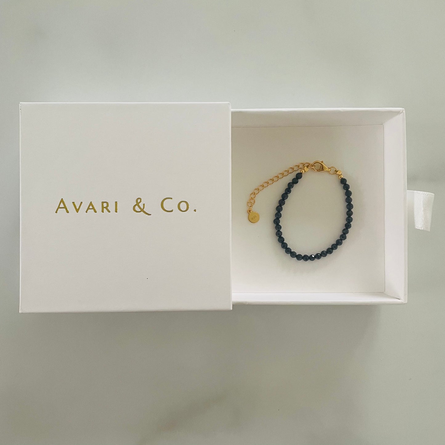 Black Onyx Beaded Bracelet (Child)