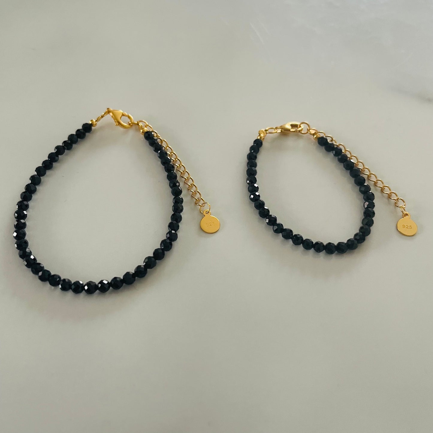 Black Onyx Beaded Bracelets (Adult & Child)
