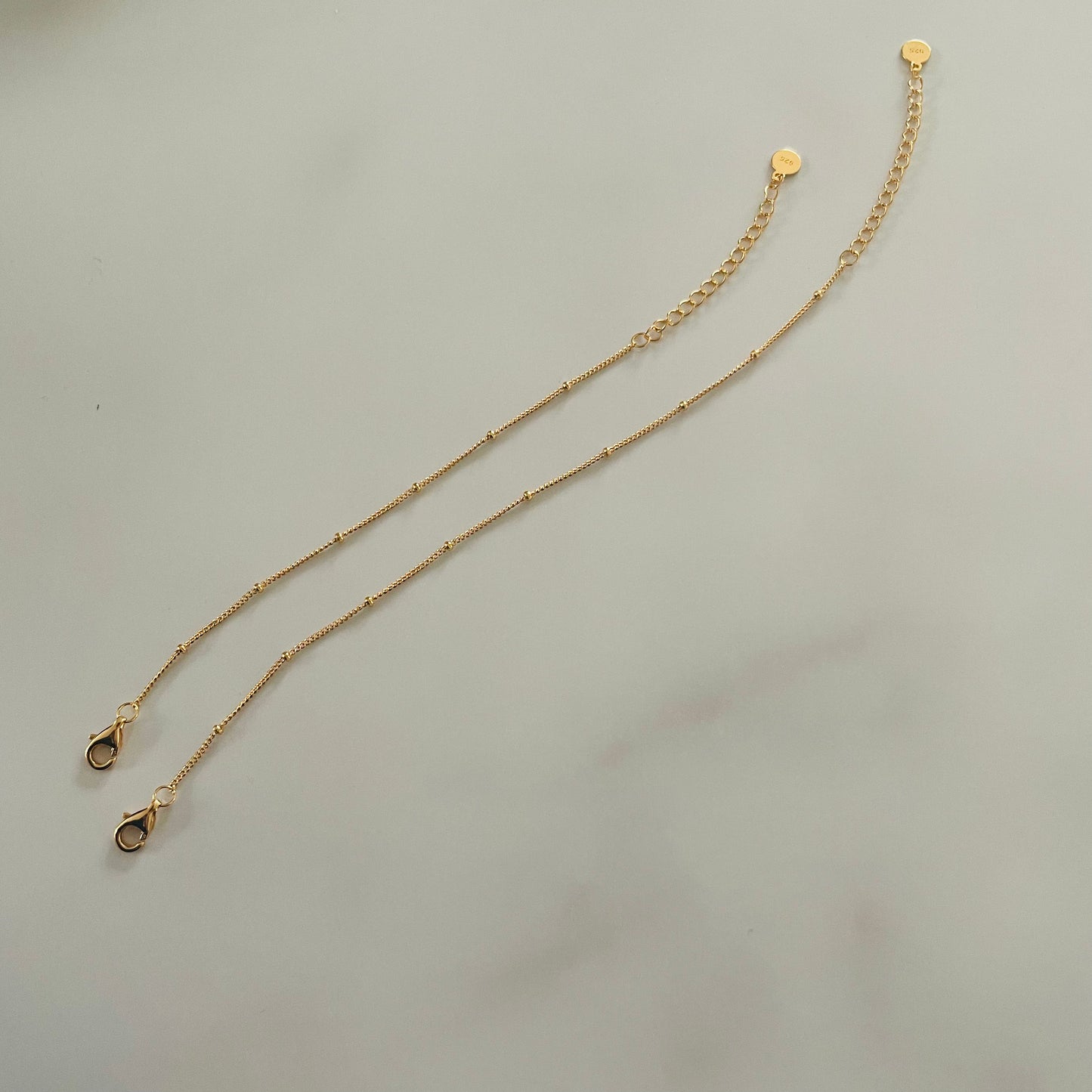 925 Sterling Silver 18K Gold Plated Bracelet Set (Adult & Child)