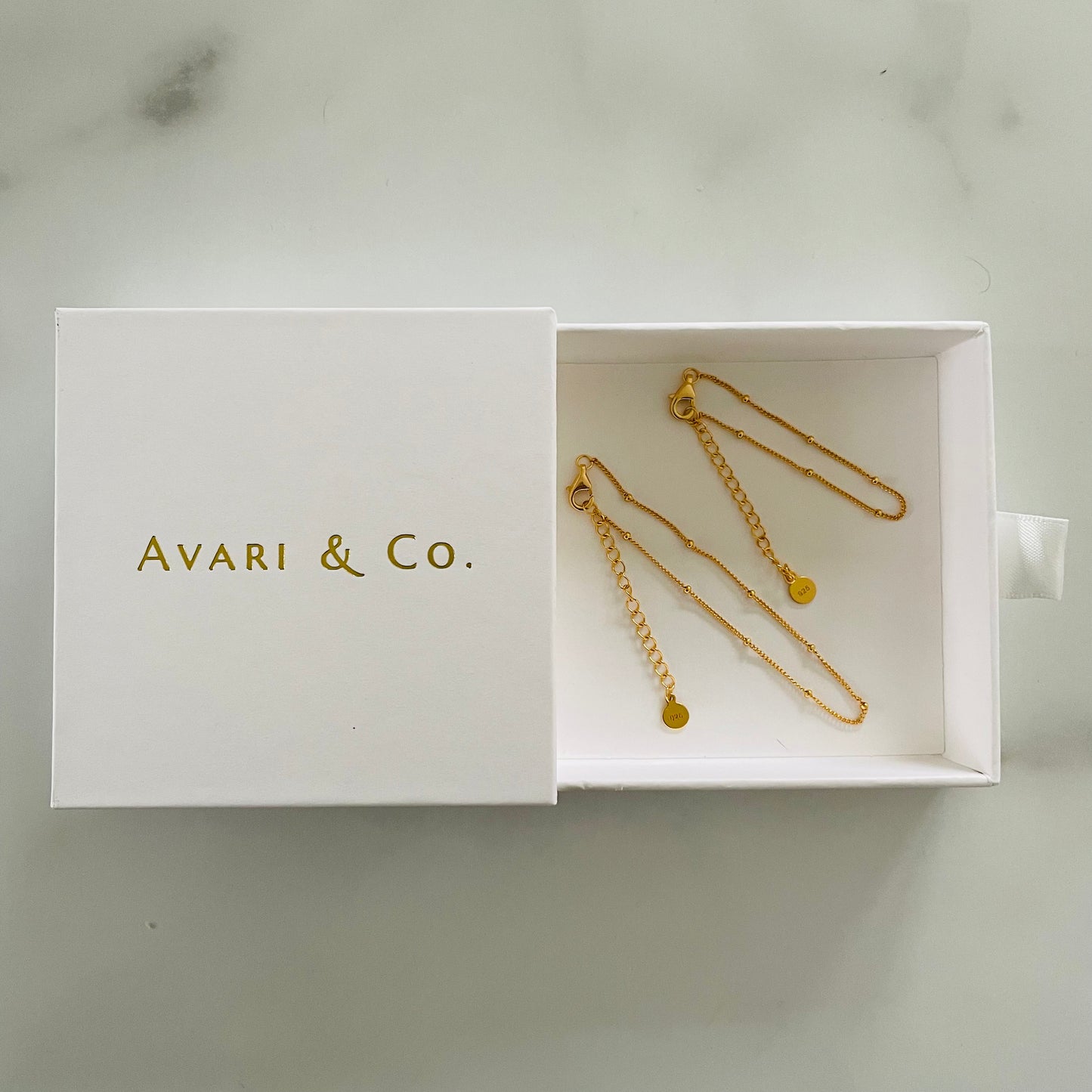 Elegant 925 Sterling Silver 18K Gold Plated Bracelet Set (Adult & Child)