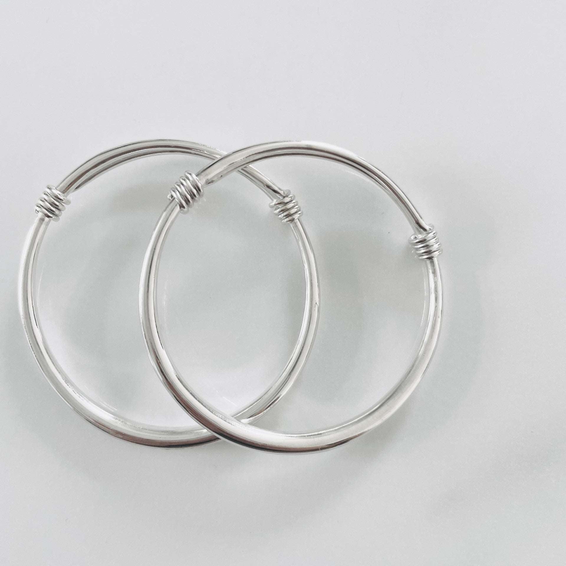 925 Sterling Silver Bangle / Kada Pair