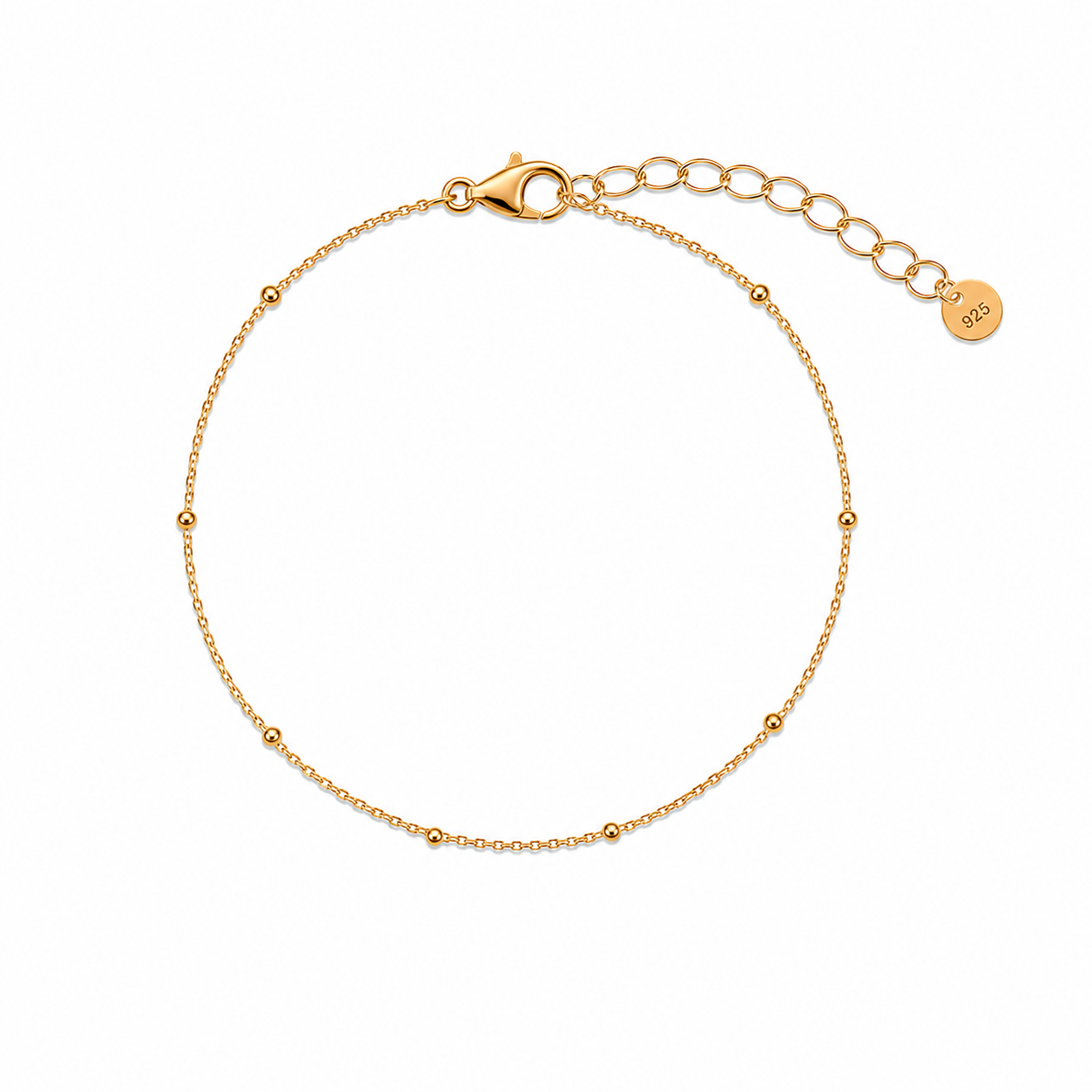 925 Sterling Silver 18K Gold-Plated Bracelet (Child)