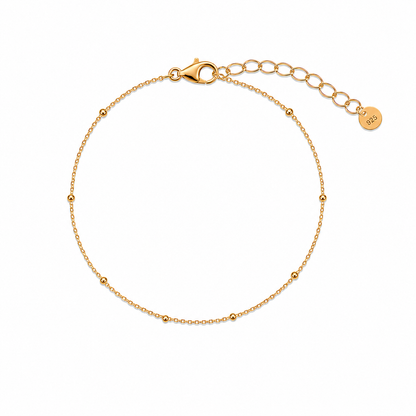 925 Sterling Silver 18K Gold-Plated Bracelet (Child)