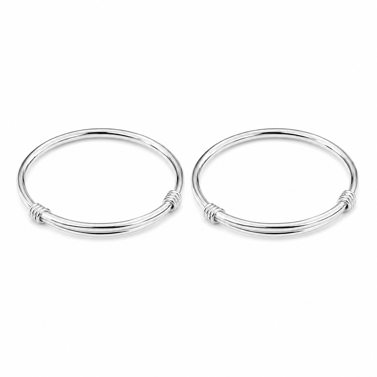 925 Sterling Silver Bangle / Kada Pair