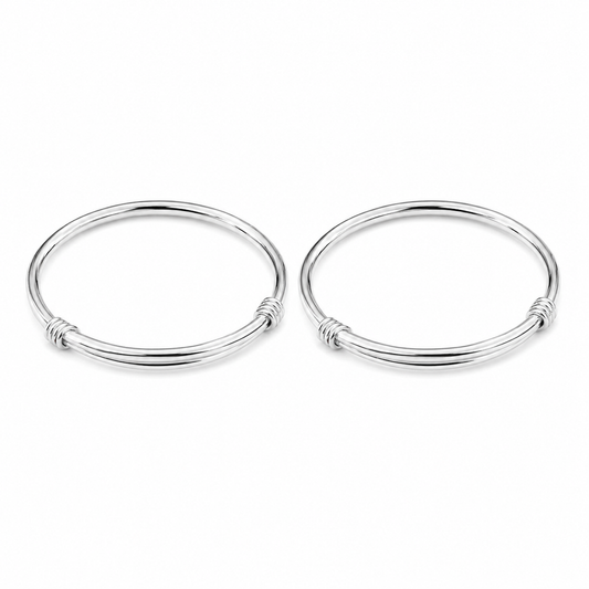925 Sterling Silver Bangle / Kada Pair
