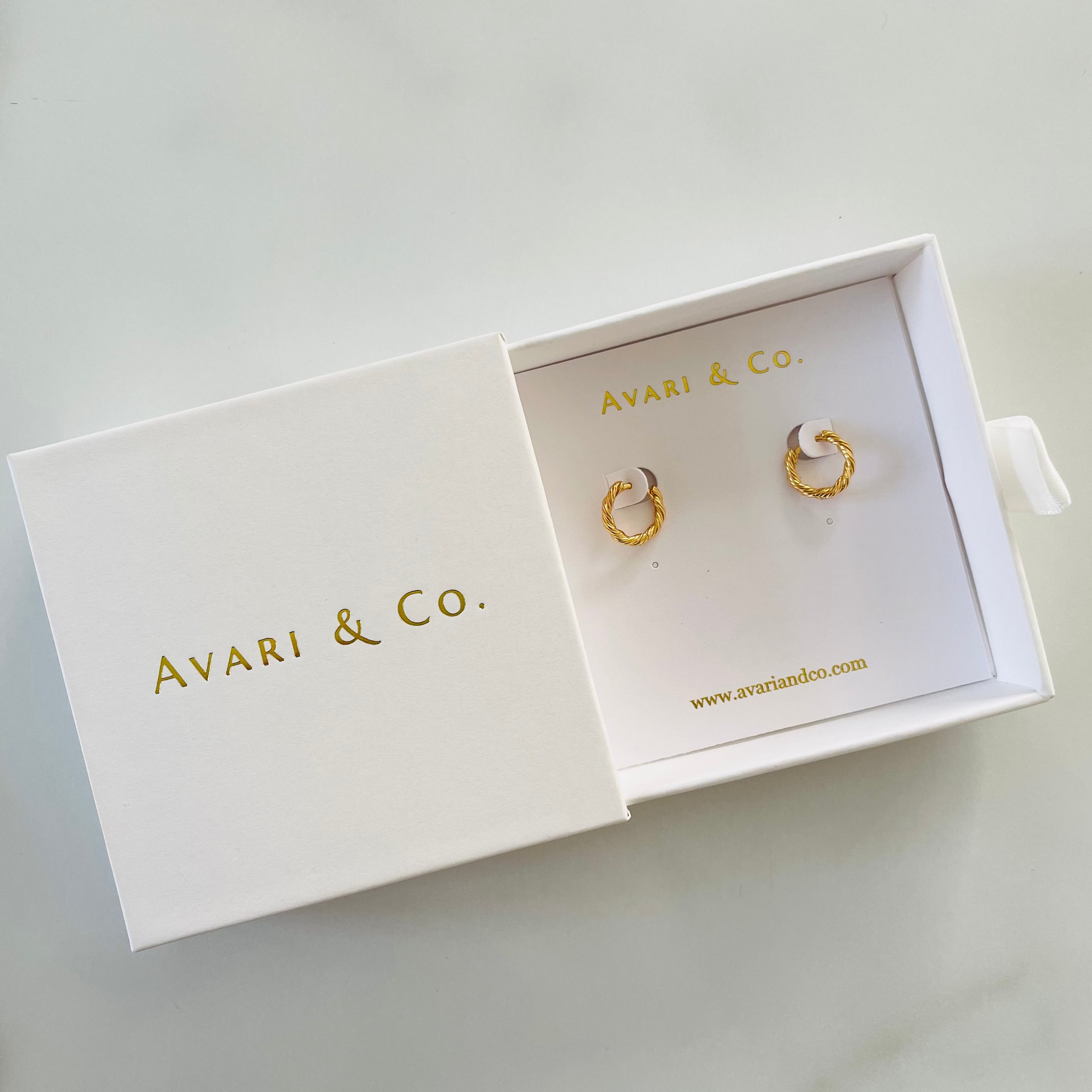 Avari Golden Rings 18K Gold Vermeil Mini Hoop Earrings โ Avari & Co.