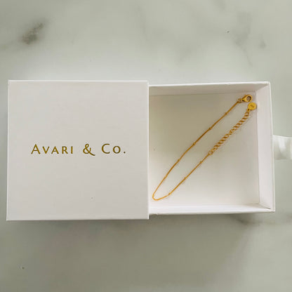 Elegant 925 Sterling Silver 18K Gold Plated Bracelet (Adult)
