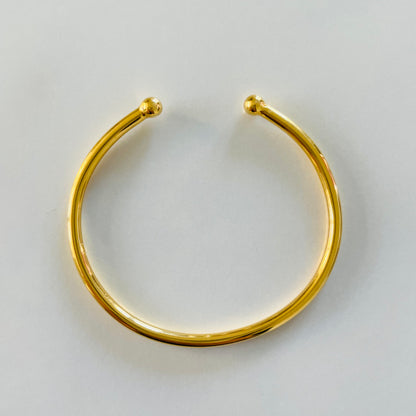 925 Sterling Silver, 18k Gold Plated, Cuff Bangle